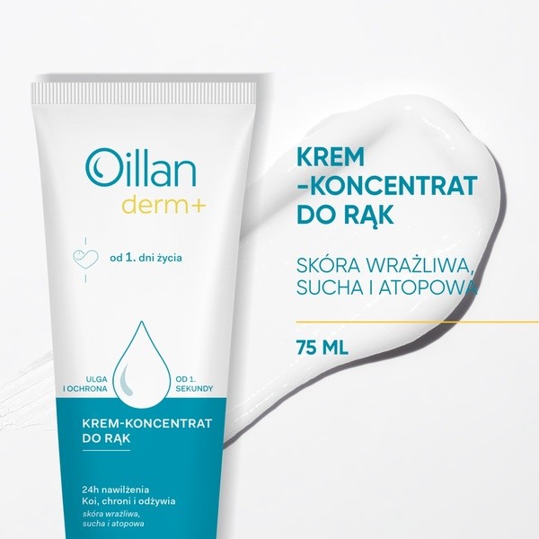 Oillan Derm+, krem-koncentrat do rąk, 75 ml