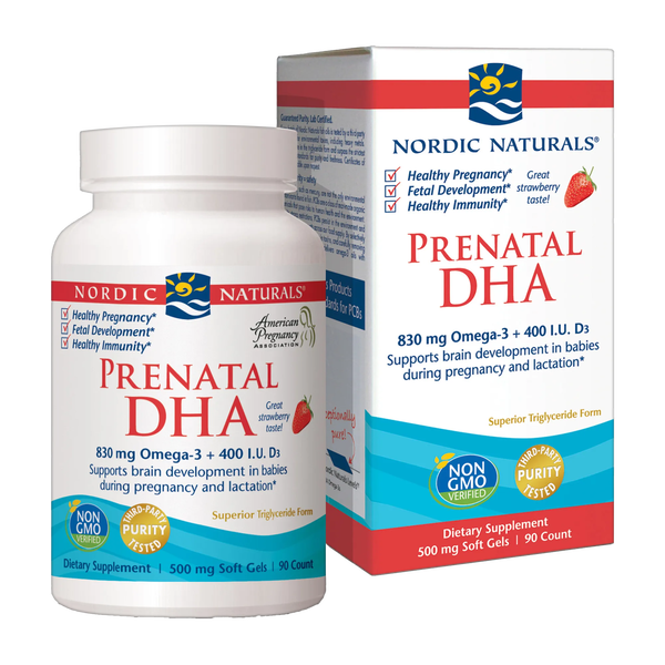 Prenatal DHA, kapsułki, smak truskawkowy, 90 szt.