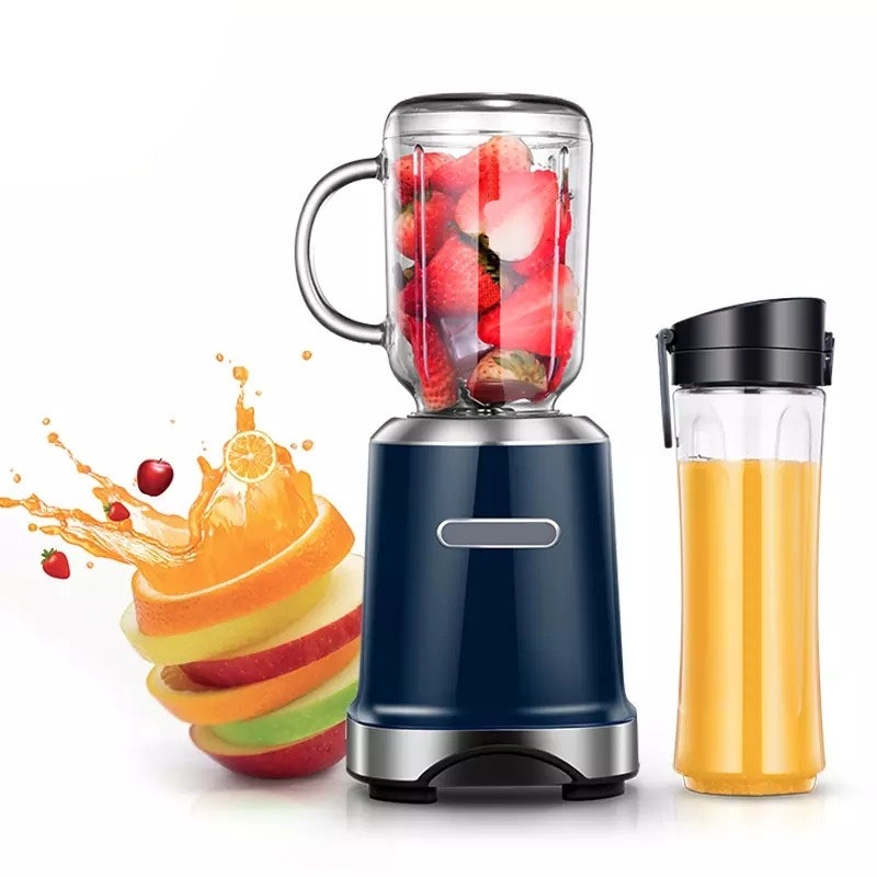 Mofei Przenośna elektryczna sokowirówka Blender Mikser do owoców i warzyw Gospodarstwo domowe Dwa kubki do soku Materiał Tritan