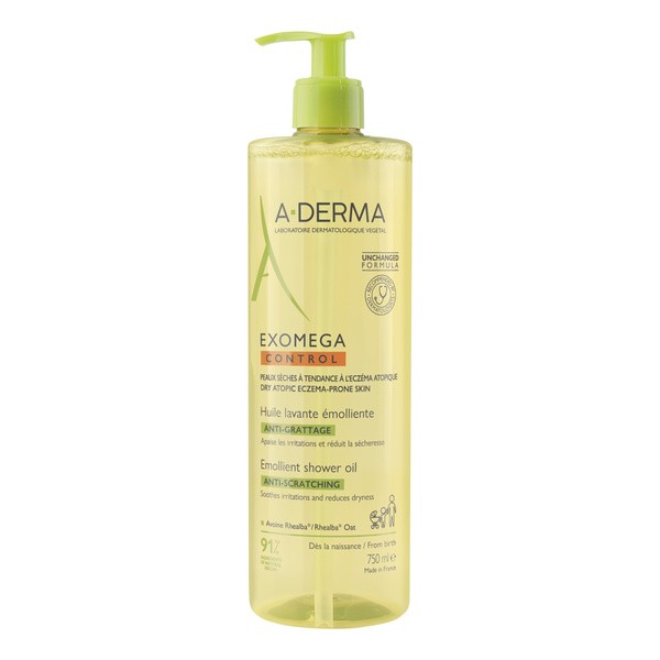 Aderma Exomega Control, olejek emolient pod prysznic, 750 ml
