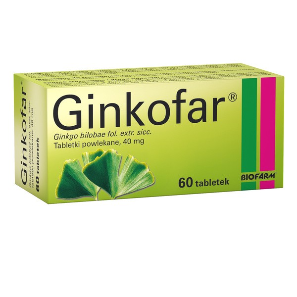 Ginkofar, 40 mg, tabletki powlekane, 60 szt.