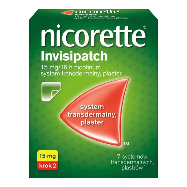 Nicorett invisipatch, 15 mg, plastry transdermalne, 7 szt.
