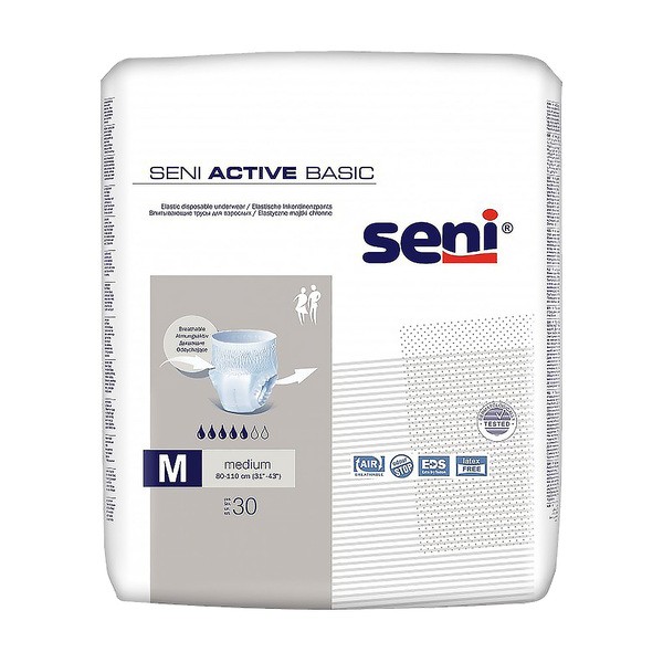 Seni Active Basic, majtki chłonne, rozmiar M, 30 szt.