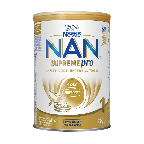 Nestle Nan Supremepro 1, mleko początkowe w proszku dla niemowląt od urodzenia, 400 g