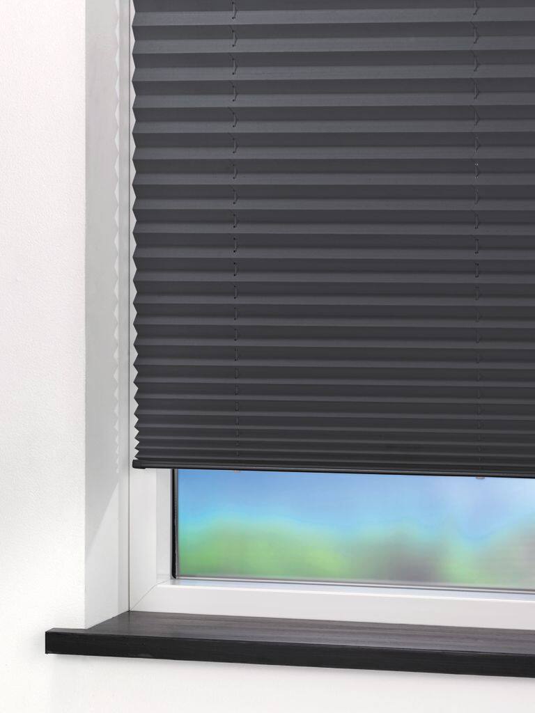 SALTHOLM Plisségardin SALTHOLM 80x130cm grå