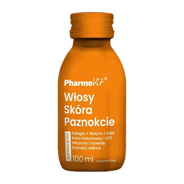 Zestaw 2 x Pharmovit, Włosy Skóra Paznokcie supples & go, płyn, 100 ml