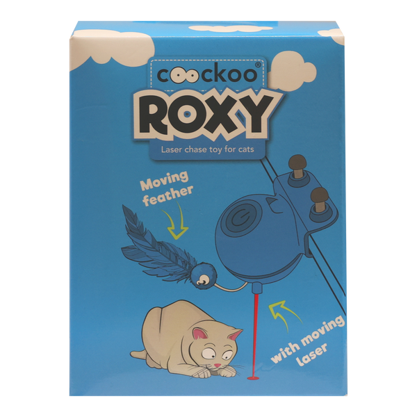 Coockoo Roxy Laser Toy, elektroniczna zabawka laserowa dla kota, niebieski, 1 szt.