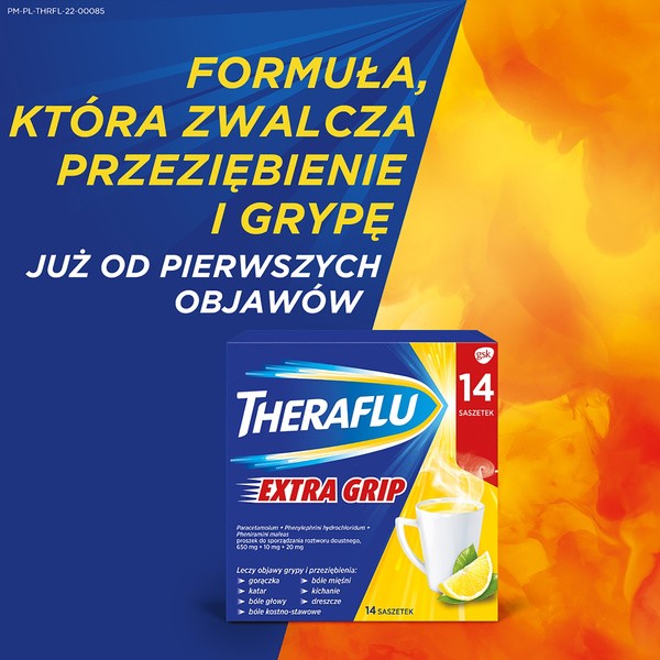 Theraflu ExtraGRIP, proszek do sporządzenia roztworu doustnego, 14 saszetek