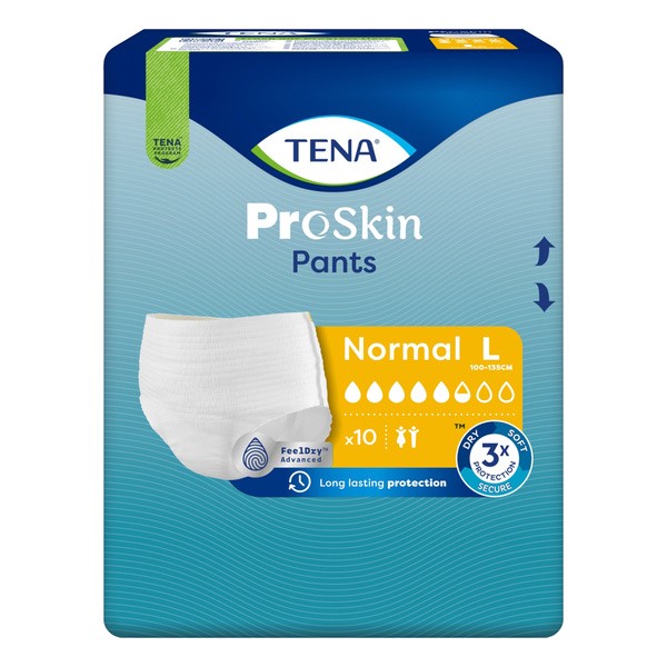 Tena Pants ProSkin Normal, majtki chłonne, rozmiar L, 10 szt.