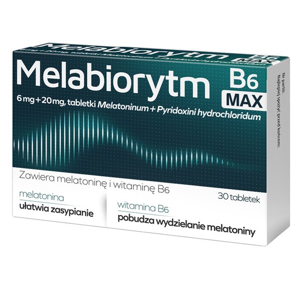 Melabiorytm B6 Max, 6 mg + 20 mg, tabletki, 30 szt.