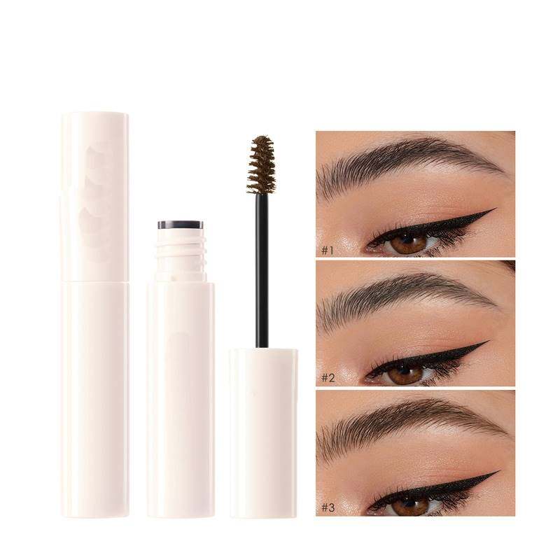 Gel para Sobrancelhas Fluffmax com Pincel, À Prova D'Água, Realçador de Sobrancelhas de Longa Duração, Preenchimento e Modelagem.