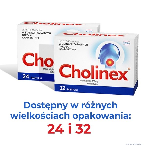 Cholinex, 150 mg, pastylki do ssania, 32 szt.