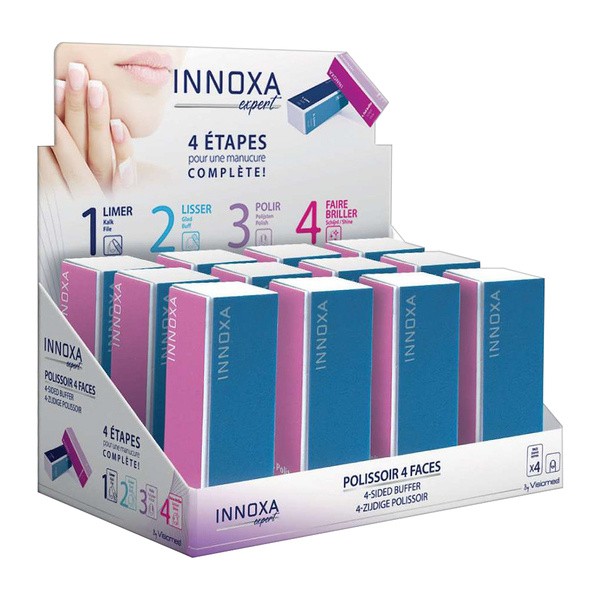 Innoxa VM-N99B Polerki do paznokci 4-stronne, 12 sztuk