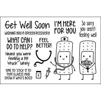 Get Well Bandages Clear Stamp Set