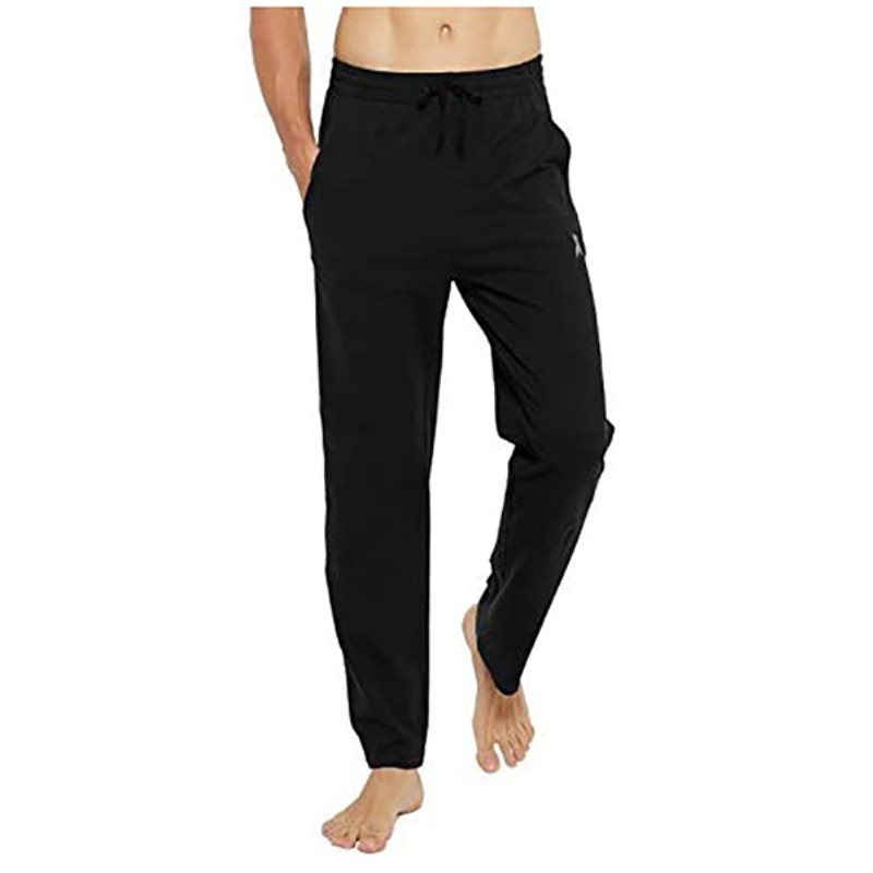 PRIESSEI Herr Bomull Träningsbyxor Raka Ben Lösa Joggingbyxor Casual Atletiska Byxor med Fickor : Sport Utomhus