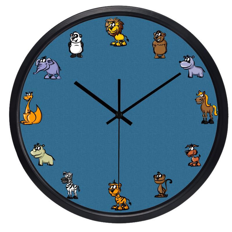 Dierentuinuniform-uitdrukking Wandklok Mooi, Kijk naar mij Klok