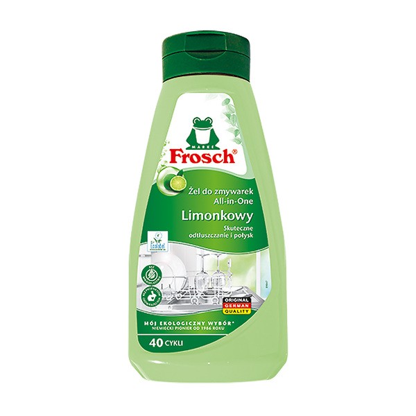 Frosch, żel do zmywarek all-in-one limonkowy, 650 ml
