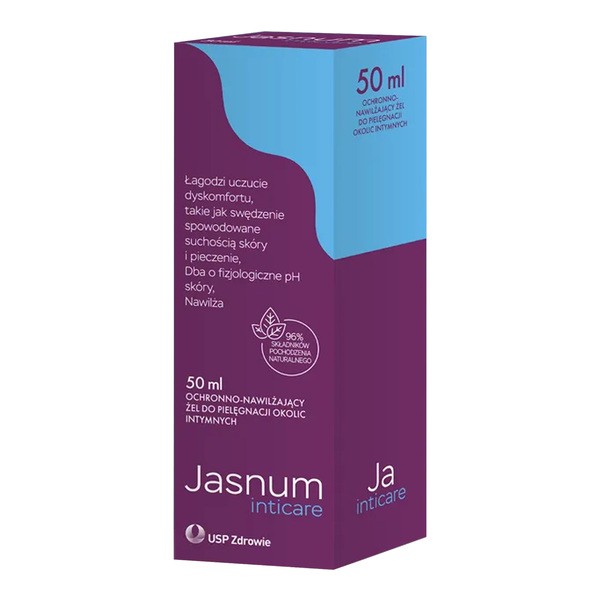 Jasnum Inticare, żel ochronno-nawilżający do pielęgnacji okolic intymnych, 50 ml