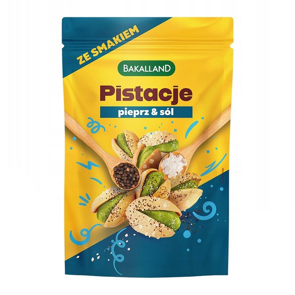 Bakalland, pistacje prażone pieprz & sól, 70 g