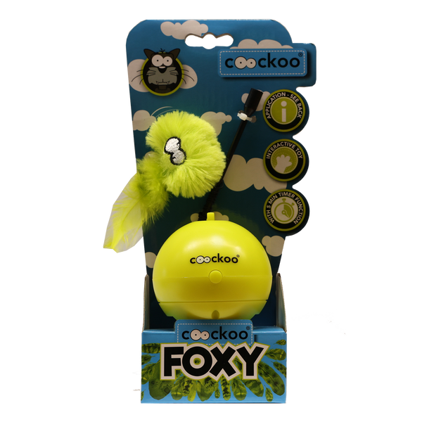 Coockoo Foxy Magic Ball, zabawka interaktywna dla kota, zielony, 1 szt.