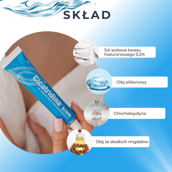 Cicatridina, krem wspomagający leczenie ran, 30 g