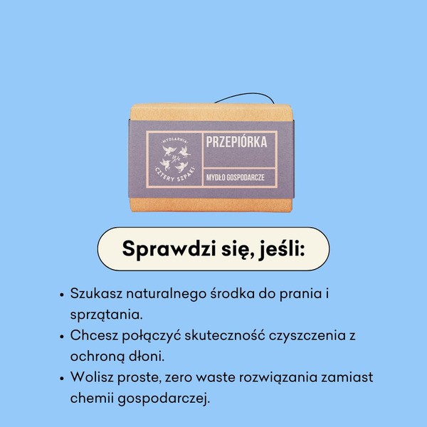 Mydlarnia 4 Szpaki Przepiórka, mydło gospodarcze w kostce, 110 g