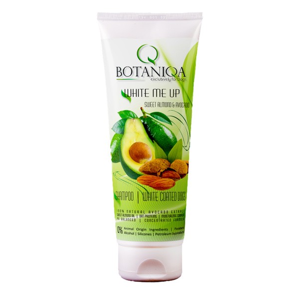 Botaniqa White Me Up Sweet Almond & Avocado, szampon dla psów o białej i jasnej sierści, 250 ml