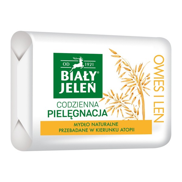 Biały Jeleń, mydło z owsem i lnem, 100 g