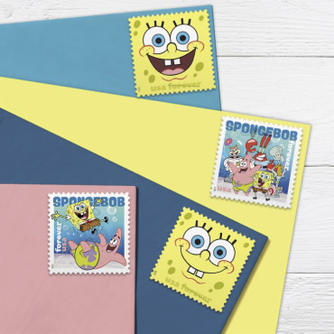 2025 SpongeBob Squarepants Stamps,Sheet of 16