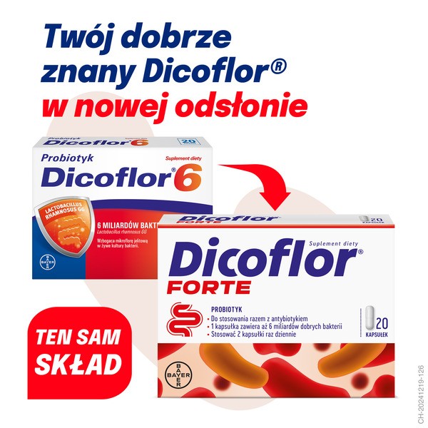 Dicoflor Forte, kapsułki, 20 szt.