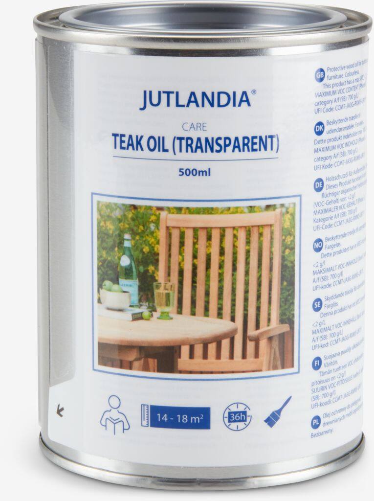 JUTLANDIA JUTLANDIA teakpleje træolie 0,5 l farveløs