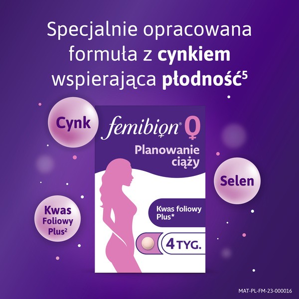 Femibion 0 Planowanie ciąży Kwas Foliowy Plus, tabletki powlekane, 28 szt.