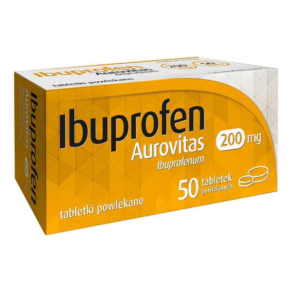 Ibuprofen Aurovitas, 200 mg, tabletki powletki, 50 szt.