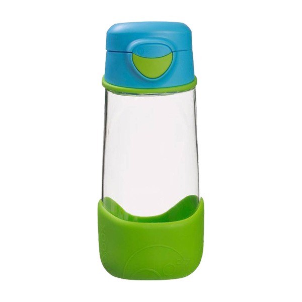 B.box Butelka na wodę, bidon z ustnikiem dla dziecka tritanowy, Ocean Breeze, 12 m+, 450 ml