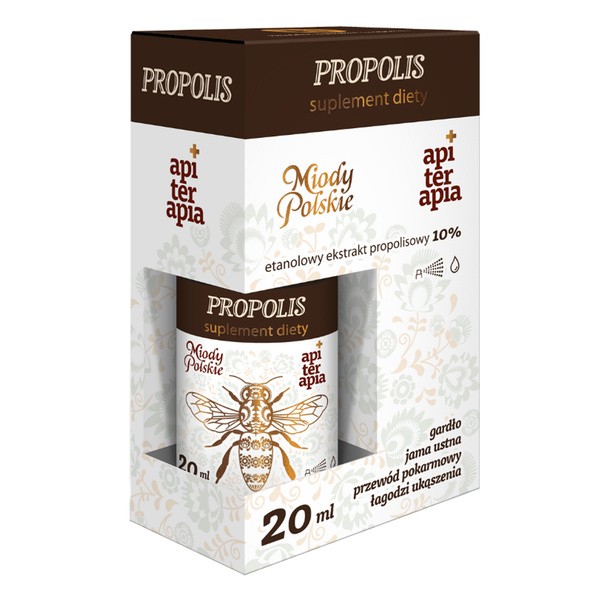 Propolis, etanolowy ekstrakt propolisu 10%, krople, 20 ml