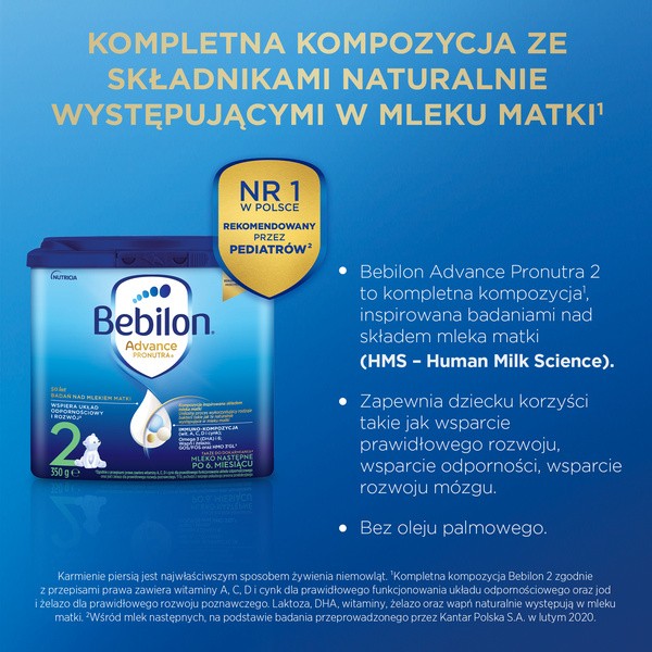 Bebilon 2 Advance Pronutra, mleko następne po 6. miesiącu, proszek, 350 g