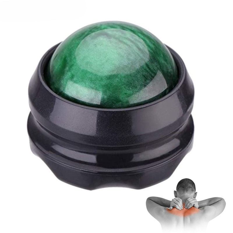 Ręczny masażer z piłką do masażu, wałek do masażu pleców, samodzielna terapia masażu i relaksacja całego ciała, narzędzia do łagodzenia bólu mięśni i stawów