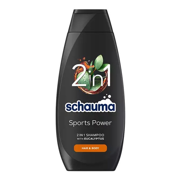 Schauma 2in1 Sports Power, szampon i żel pod prysznic dla mężczyzn, 400 ml