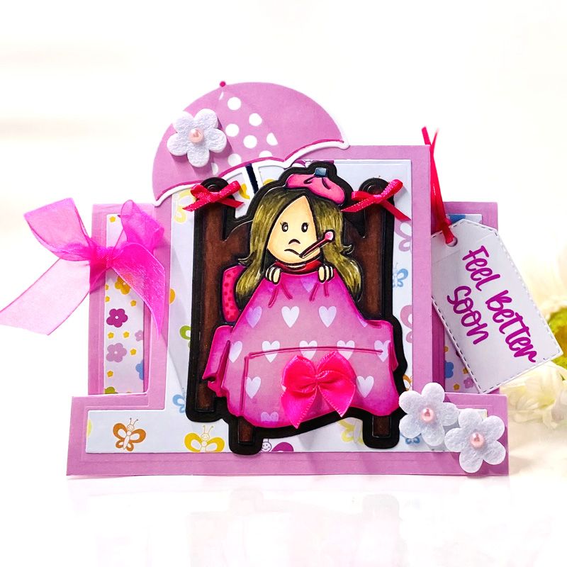 Stephie Doll Sick in Bed Clear Stamp Set