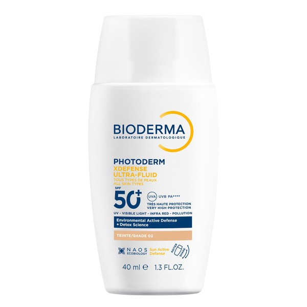 Bioderma Photoderm XDefense Ultra, ochronny ultralekki fluid SPF 50+, odcień 02, 40 ml