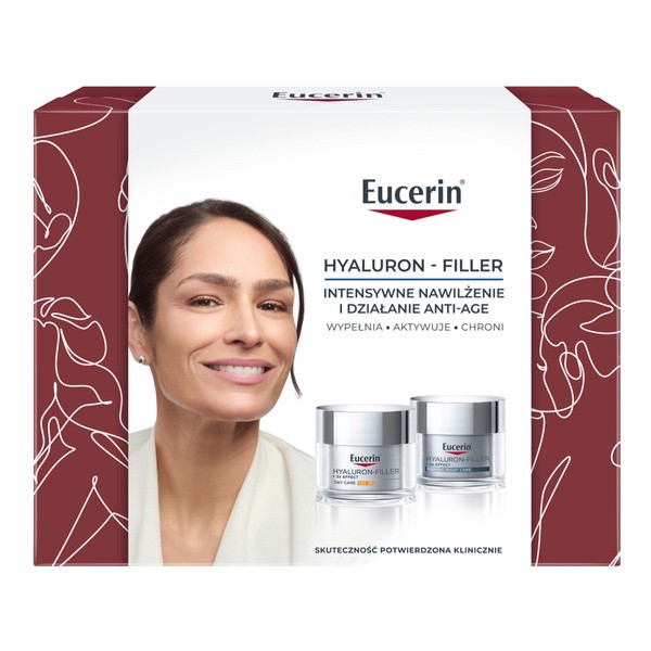 Zestaw Eucerin Hyaluron-Filler, krem na dzień SPF 30, 50 ml + krem na noc, 50 ml