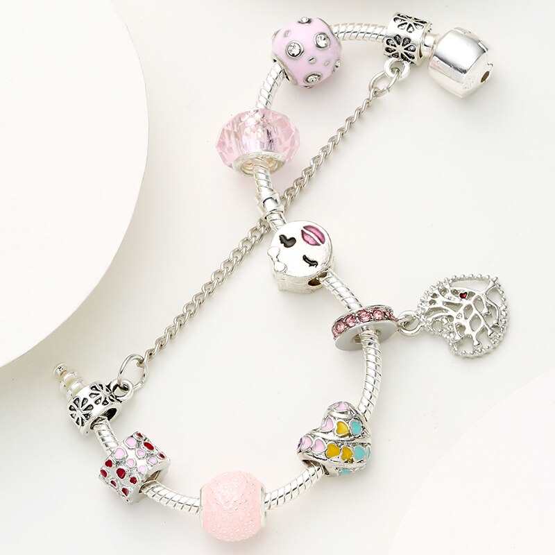 wysokiej jakosci zycie zawieszki choinkowe Charm bransoletka z teczowe koraliki markowe bransoletki dla kobiet mezczyzn bizuteria prezent 2021 nowy
