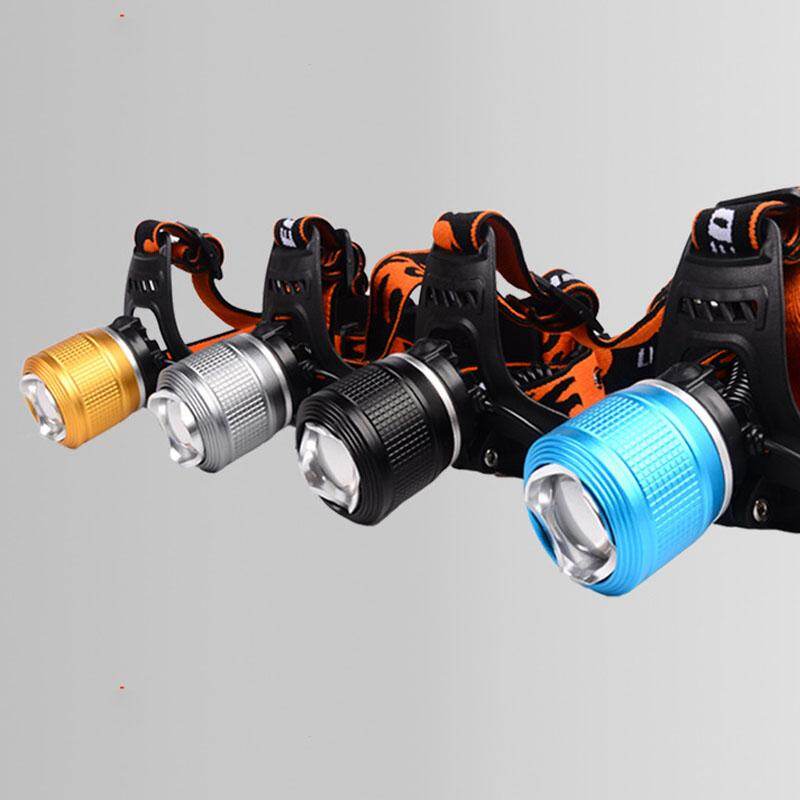 Lanterna de cabeça LED XM L T6 de 3500 lúmens com zoom, 3 modos de iluminação, ideal para camping, pesca e escalada.