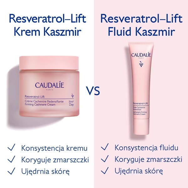 Caudalie Resveratrol-Lift, krem kaszmir liftigujący na dzień, 50 ml