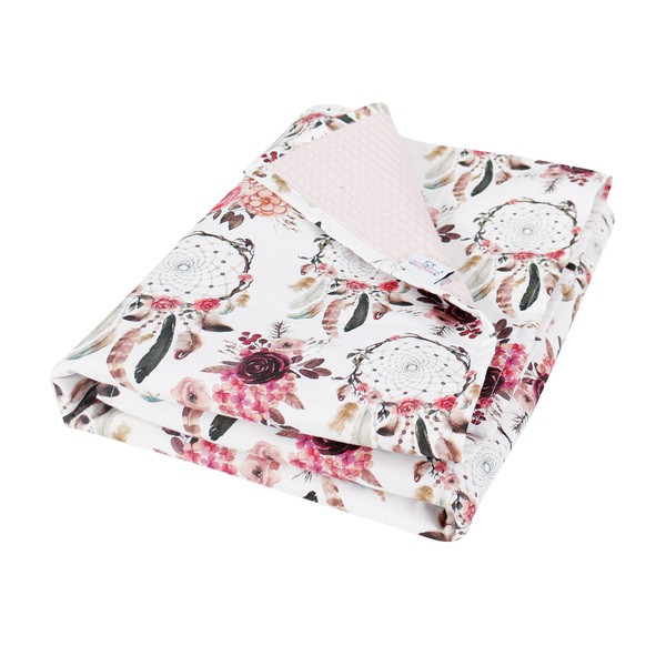 Babymatex Prestige, bawełniany kocyk dwustronny, wzór: łapacz snów, 75 cm x 100 cm, 1 szt.