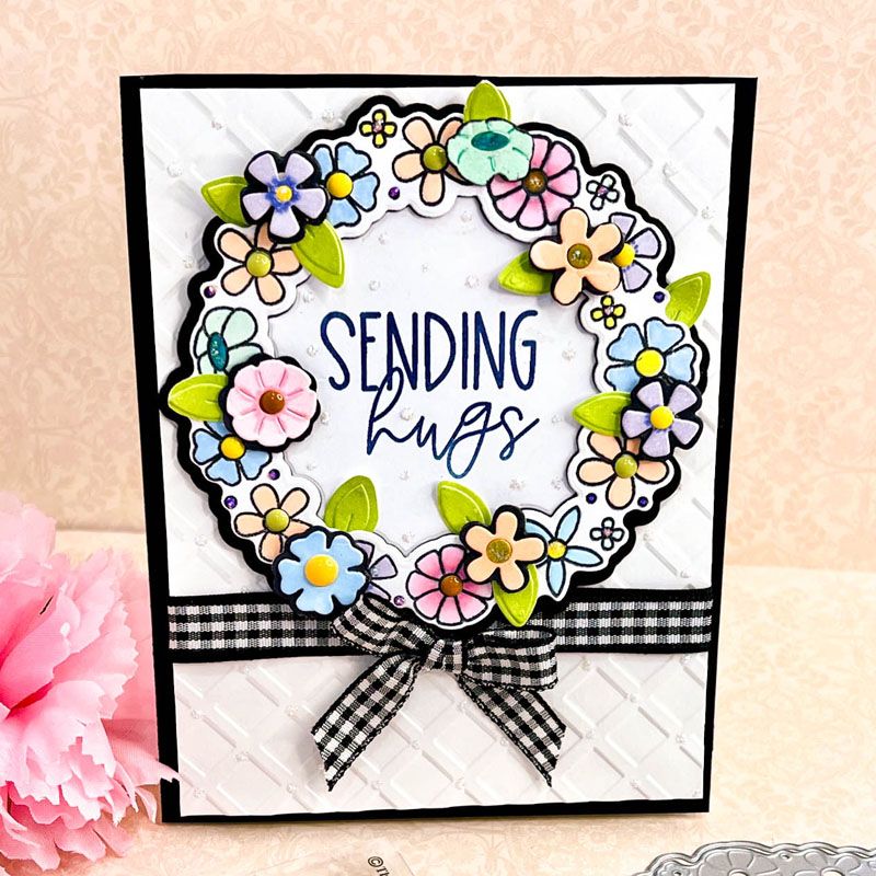 Flower Wreath Clear Stamp Set