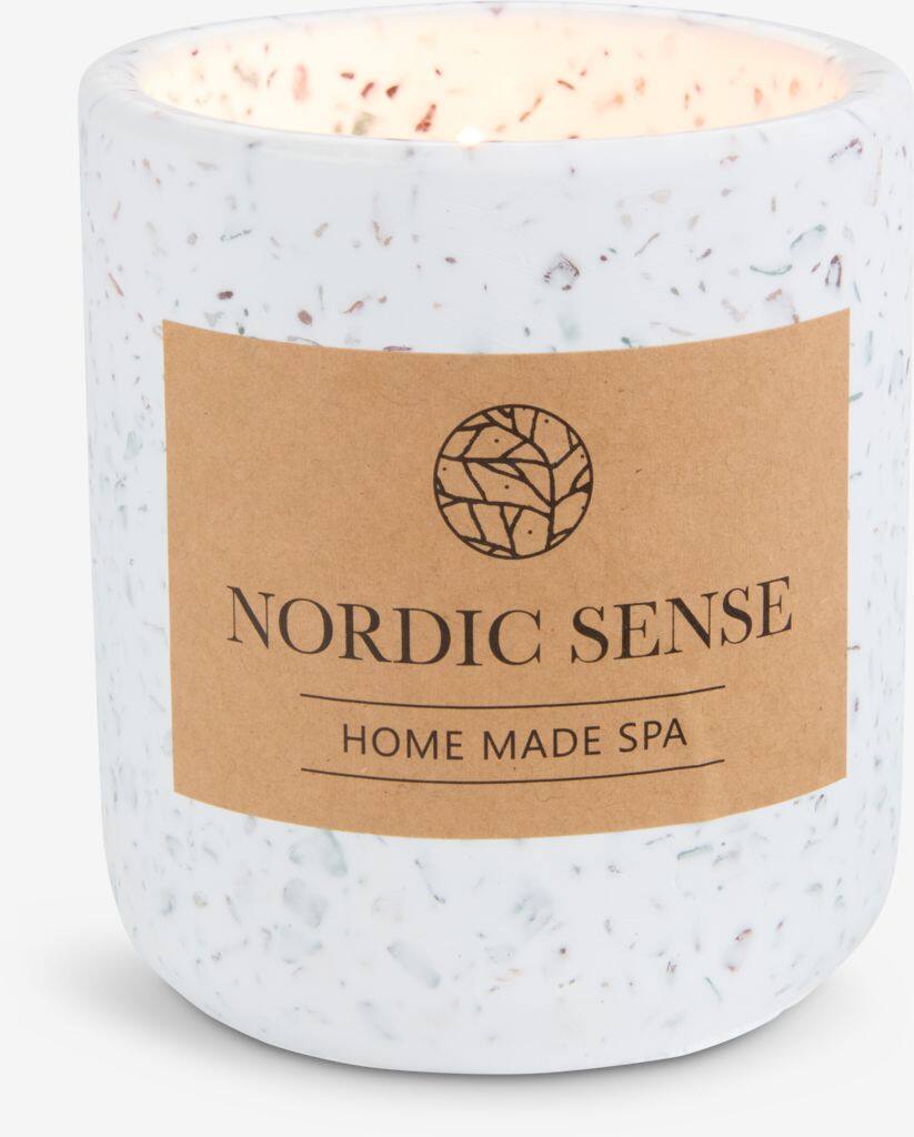 HEINI HEINI duftlys Ø9xH10cm terrazzo