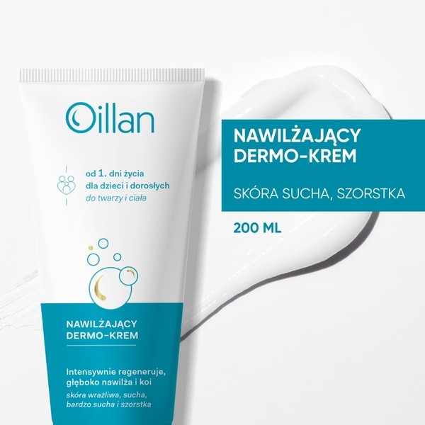 Oillan, nawilżający dermo-krem, 200 ml