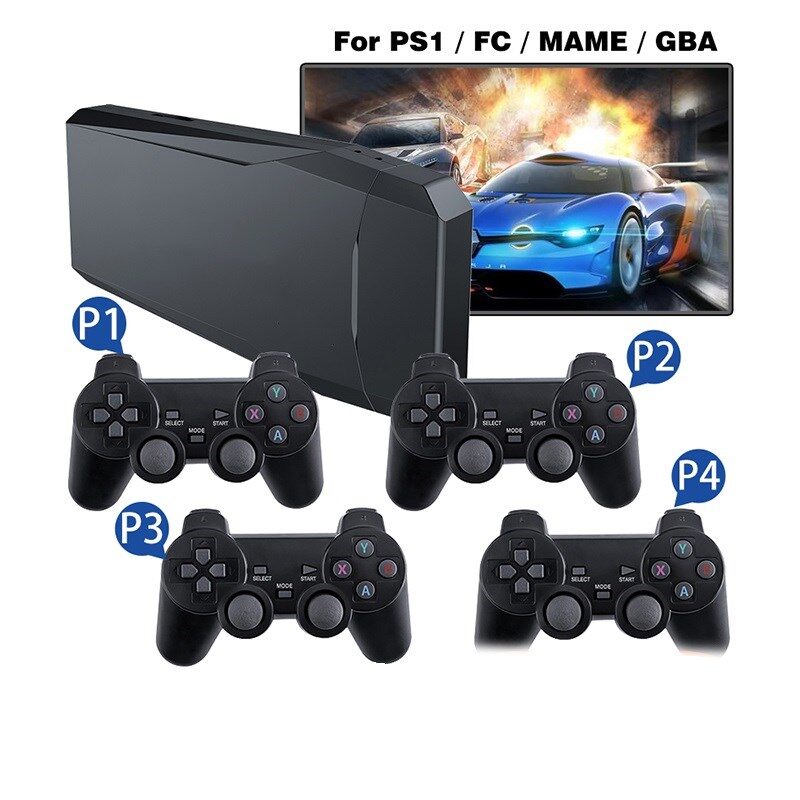 Video Game Console Built in 10000 Retro TV Games For PS1 GBA Portable 2.4G Wireless Game Stick 4K Support HD TV Output