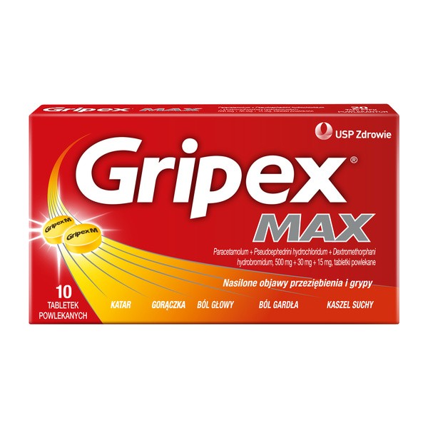 Gripex Max, tabletki powlekane, 10 szt.